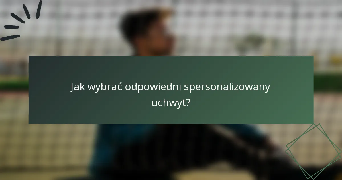 Jak wybrać odpowiedni spersonalizowany uchwyt?